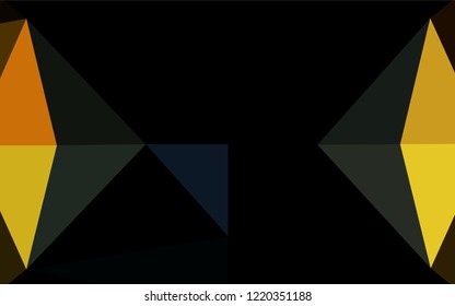 Dark Multicolor, Rainbow vector polygonal background. A sample with polygonal shapes. The completely new template can be used for your brand book.