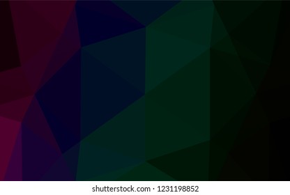 Dark Multicolor, Rainbow vector polygonal template. An elegant bright illustration with gradient. A completely new design for your business.