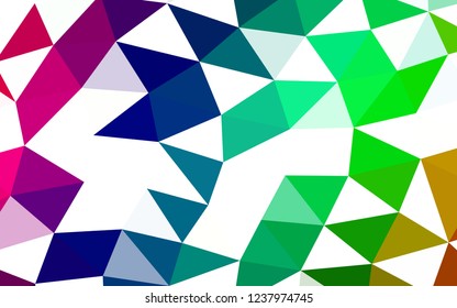 Dark Multicolor, Rainbow vector polygonal polygonal. A sample with polygonal shapes. Brand new design for your business.