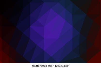 Dark Multicolor, Rainbow vector polygonal pattern. An elegant bright illustration with gradient. New texture for your design.