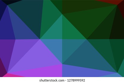 Dark Multicolor, Rainbow vector polygonal pattern. Glitter abstract illustration with an elegant design. The completely new template can be used for your brand book.