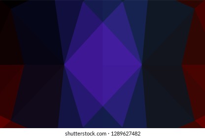 Dark Multicolor, Rainbow vector polygonal background. Shining colored illustration in a Brand new style. The best triangular design for your business.