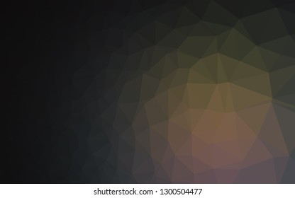 Dark Multicolor, Rainbow vector polygonal pattern. Shining illustration, which consist of triangles. Completely new template for your business design.
