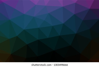 Dark Multicolor, Rainbow vector polygonal pattern. An elegant bright illustration with gradient. A completely new template for your business design.