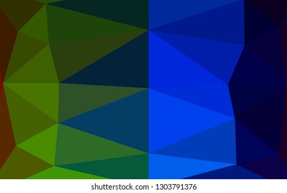 Dark Multicolor, Rainbow vector polygonal background. Creative illustration in halftone style with gradient. Elegant pattern for a brand book.