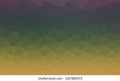 Dark Multicolor, Rainbow vector polygonal background. Shining colored illustration in a Brand new style. Completely new template for your business design.