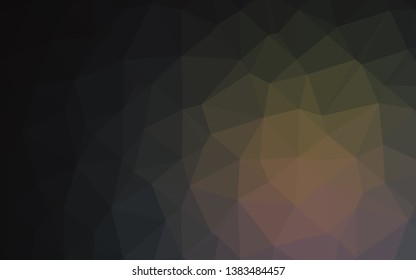 Dark Multicolor, Rainbow vector polygonal template. Shining illustration, which consist of triangles. Brand new design for your business.