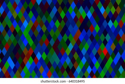 Dark Multicolor, Rainbow vector polygonal background. A completely new color illustration in a vague style. A new texture for your design.