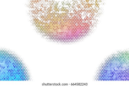 Dark Multicolor, Rainbow vector polygonal illustration, which consist of hexagons. Hexagonal design for your business. Creative geometric background in Origami style with gradient