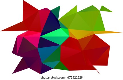 Dark Multicolor, Rainbow vector polygonal background. Modern geometrical abstract illustration with gradient. The elegant pattern can be used as part of a brand book.