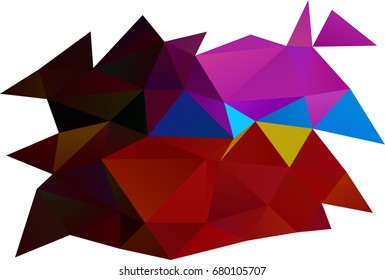 Dark Multicolor, Rainbow vector polygonal background. An elegant bright illustration with gradient. The textured pattern can be used for background.
