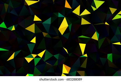 Dark Multicolor, Rainbow vector polygonal template. Modern geometrical abstract illustration with gradient. Brand-new style for your business design.