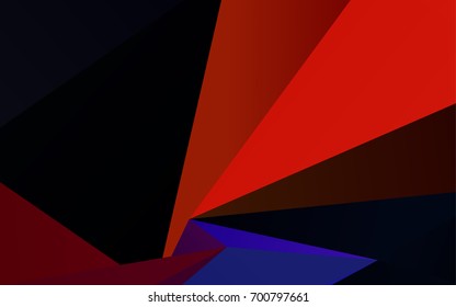 Dark Multicolor, Rainbow vector polygonal pattern. Colorful illustration in abstract style with gradient. Triangular pattern for your business design.