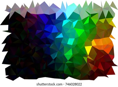 Dark Multicolor, Rainbow vector polygonal pattern. Shining illustration, which consist of triangles. A new texture for your design.