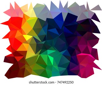 Dark Multicolor, Rainbow vector polygonal pattern. Brand-new colored illustration in blurry style with gradient. The best triangular design for your business.