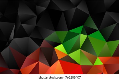 Dark Multicolor, Rainbow vector polygonal background. Colorful illustration in abstract style with gradient. The template can be used as a background for cell phones.