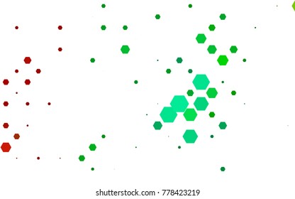 Dark Multicolor, Rainbow vector polygonal illustration, which consist of hexagons. Hexagonal pattern for your business design. Geometric background in Origami style with gradient. 
