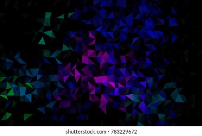 Dark Multicolor, Rainbow vector polygonal background. A completely new color illustration in a vague style. The polygonal design can be used for your web site.