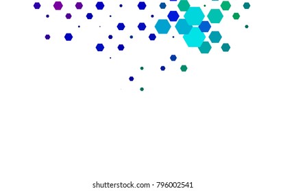 Dark Multicolor, Rainbow vector polygonal illustration, which consist of hexagons. Hexagonal pattern for your business design. Geometric background in Origami style with gradient. 
