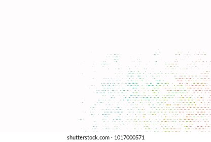 Dark Multicolor, Rainbow vector red pattern of geometric circles, shapes. Colorful mosaic banner. Geometric background with colored disks.