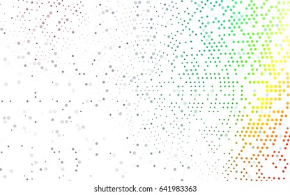 Dark Multicolor, Rainbow vector red pattern of geometric circles, shapes. Colorful mosaic banner. Geometric background with colored disks.