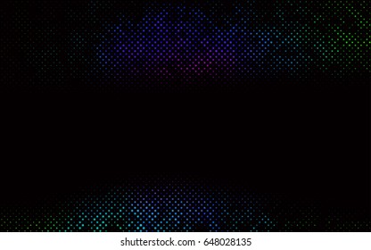 Dark Multicolor, Rainbow vector red pattern of geometric circles, shapes. Colorful mosaic banner. Geometric background with colored disks.