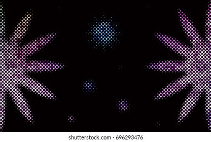 Dark Multicolor, Rainbow vector red pattern of geometric circles, shapes. Colorful mosaic banner. Geometric background with colored disks.