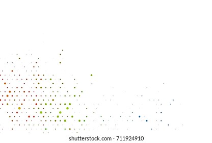 Dark Multicolor, Rainbow vector red pattern of geometric circles, shapes. Colorful mosaic banner. Geometric background with colored disks.
