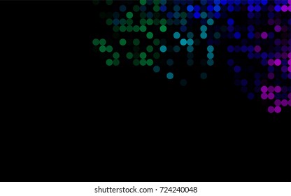 Dark Multicolor, Rainbow vector red pattern of geometric circles, shapes. Colorful mosaic banner. Geometric background with colored disks.
