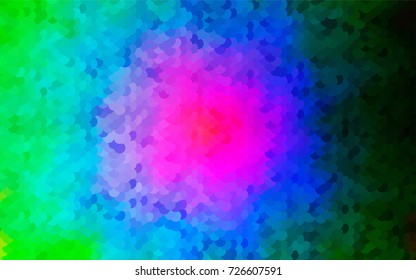 Dark Multicolor, Rainbow vector red pattern of geometric circles, shapes. Colorful mosaic banner. Geometric background with colored disks.