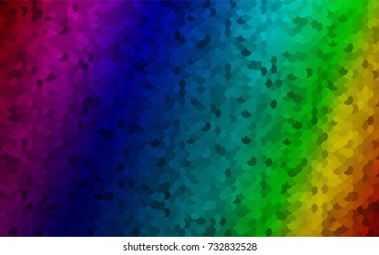 Dark Multicolor, Rainbow vector red pattern of geometric circles, shapes. Colorful mosaic banner. Geometric background with colored disks.