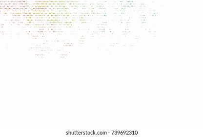 Dark Multicolor, Rainbow vector red banner with set of circles, dots. Donuts Background. Creative Design Template. Technological halftone illustration.