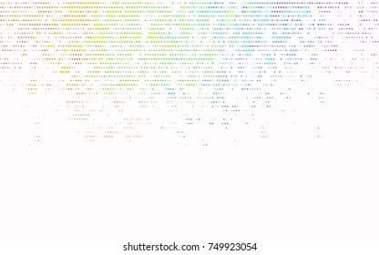 Dark Multicolor, Rainbow vector red banner with set of circles, dots. Donuts Background. Creative Design Template. Technological halftone illustration.