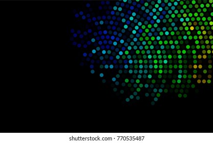 Dark Multicolor, Rainbow vector red pattern of geometric circles, shapes. Colorful mosaic banner. Geometric background with colored disks.