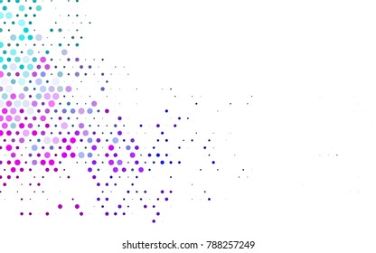 Dark Multicolor, Rainbow vector red pattern of geometric circles, shapes. Colorful mosaic banner. Geometric background with colored disks.