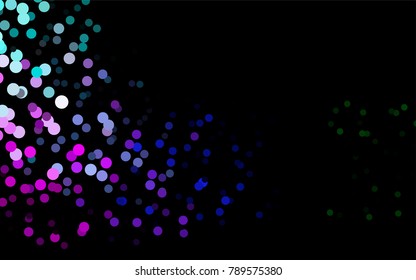 Dark Multicolor, Rainbow vector red pattern of geometric circles, shapes. Colorful mosaic banner. Geometric background with colored disks.