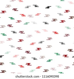 Dark Multicolor, Rainbow vector seamless pattern with narrow lines. Decorative shining illustration with lines on abstract template. The template can be used as a background.