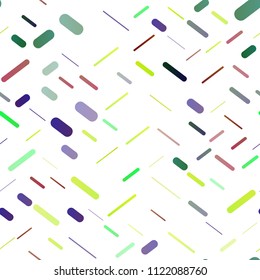 Dark Multicolor, Rainbow vector seamless layout with flat lines. Blurred decorative design in simple style with lines. Best design for your ad, poster, banner.