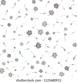 Dark Multicolor, Rainbow vector seamless sketch template. Creative illustration in blurred style with leaves. The best blurred design for your business.