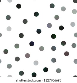 Dark Multicolor, Rainbow vector seamless background with dots. Blurred bubbles on abstract background with colorful gradient. Beautiful design for your business natural advert.