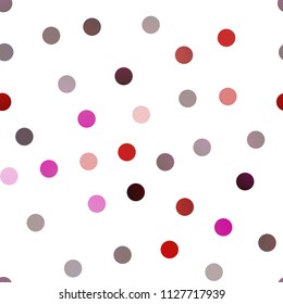 Dark Multicolor, Rainbow vector seamless cover with spots. Illustration with set of shining colorful abstract circles. Completely new template for your brand book.