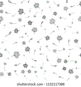 Dark Multicolor, Rainbow vector seamless doodle backdrop. Decorative illustration with leaves on abstract template. A new texture for your design.