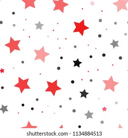 Dark Multicolor, Rainbow vector seamless pattern with christmas stars. Blurred decorative design in simple style with stars. The pattern can be used for websites.