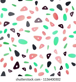 Dark Multicolor, Rainbow vector seamless texture in triangular style with circles. Abstract gradient illustration with circles, triangles. Pattern for commercials.