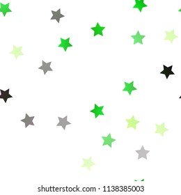 Dark Multicolor, Rainbow vector seamless cover with small and big stars. Decorative shining illustration with stars on abstract template. Best design for your ad, poster, banner.
