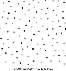 Dark Multicolor, Rainbow vector seamless cover with spots. Illustration with set of shining colorful abstract circles. The pattern can be used for beautiful websites.