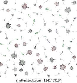 Dark Multicolor, Rainbow vector seamless doodle layout. Creative illustration in blurred style with leaves. Completely new design for your business.