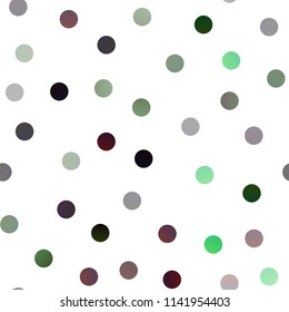 Dark Multicolor, Rainbow vector seamless layout with circle shapes. Abstract illustration with colored bubbles in nature style. New design for ad, poster, banner of your website.