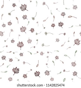 Dark Multicolor, Rainbow vector seamless doodle background. leaves on elegant natural pattern with gradient. Completely new design for your business.