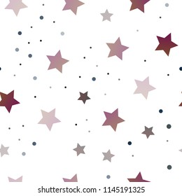 Dark Multicolor, Rainbow vector seamless texture with beautiful stars. Glitter abstract illustration with colored stars. The pattern can be used for websites.